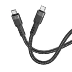 کابل شارژ 60 وات Nexa L50 با سری Type-C به Type-C و جنس کنفی، مناسب برای شارژ سریع دستگاه‌های USB-C